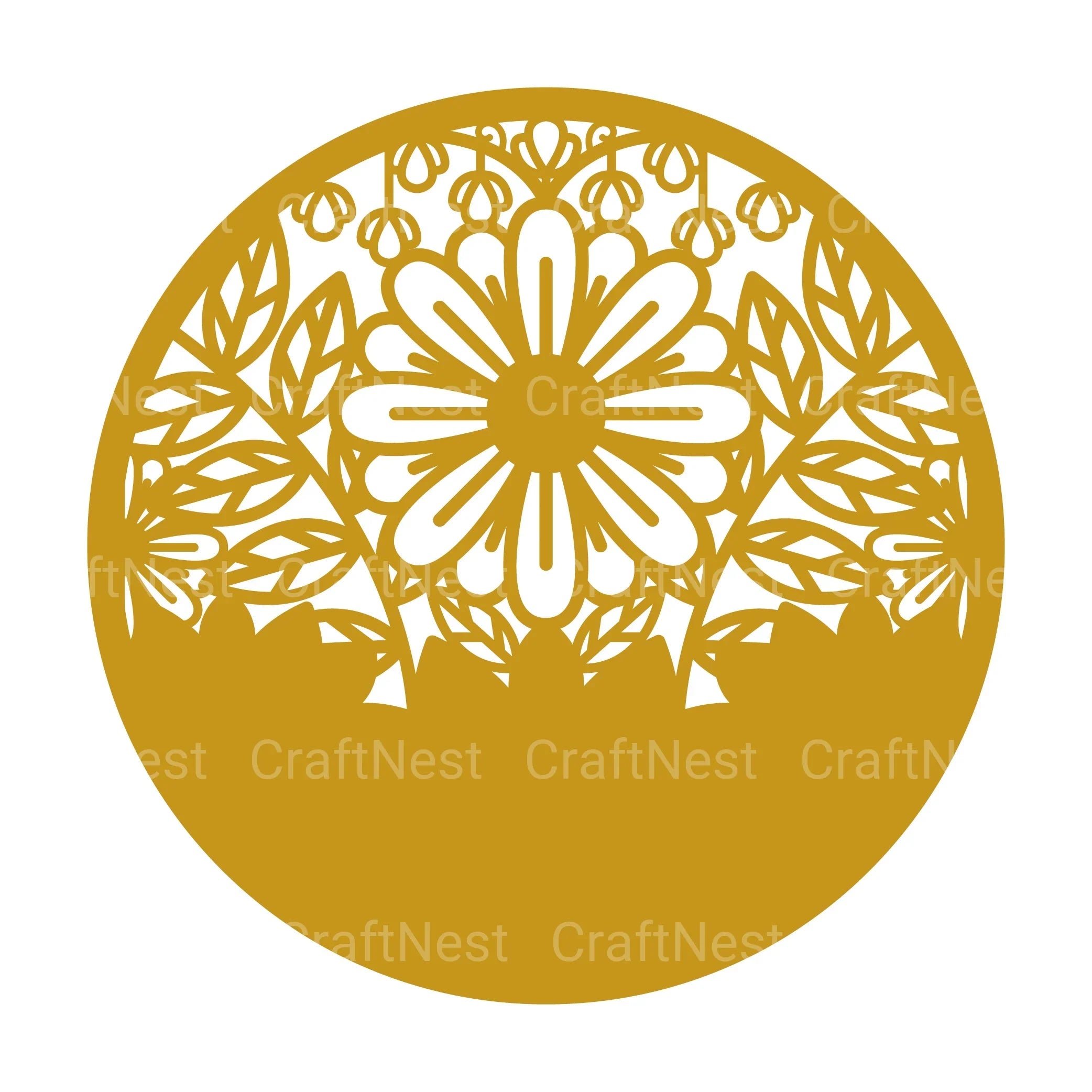 Flower Round 3D Layered Papercut Clipart Bundle - CraftNest - Digital Crafting and Art