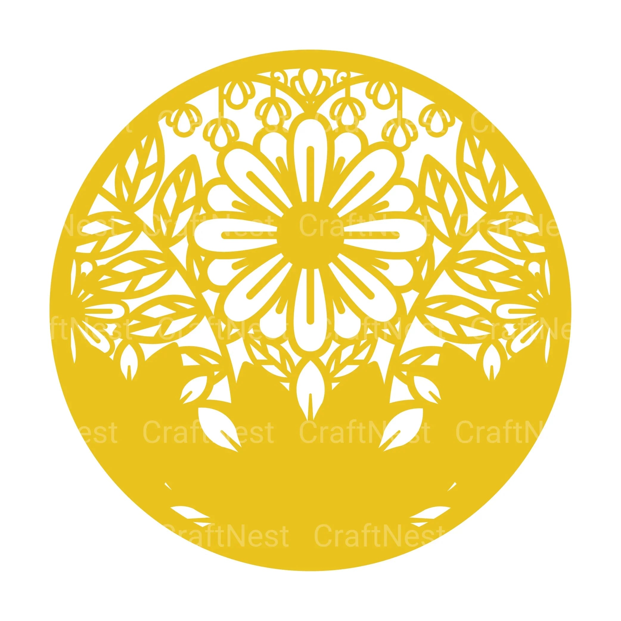 Flower Round 3D Layered Papercut Clipart Bundle - CraftNest - Digital Crafting and Art