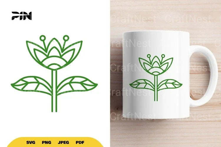 Scandinavian Flower Element SVG Bundle - CraftNest - Digital Crafting and Art