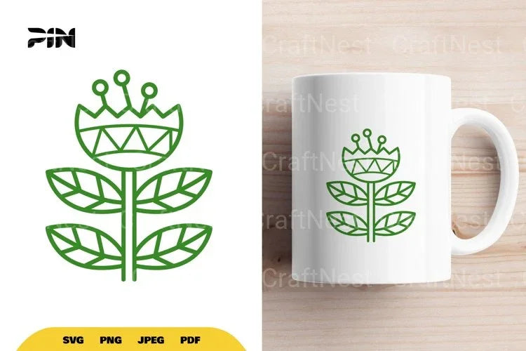 Scandinavian Flower Element SVG Bundle - CraftNest - Digital Crafting and Art