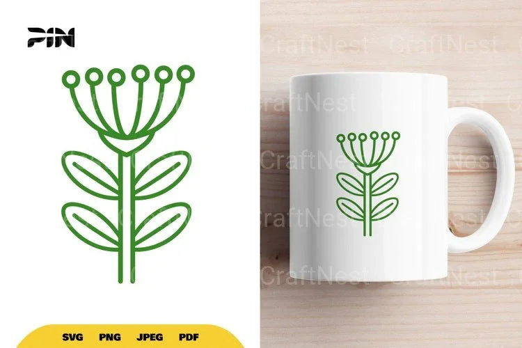 Scandinavian Flower Element SVG Bundle - CraftNest - Digital Crafting and Art