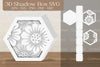 Flower Shape Hexagon Shadow Box Clipart Bundle