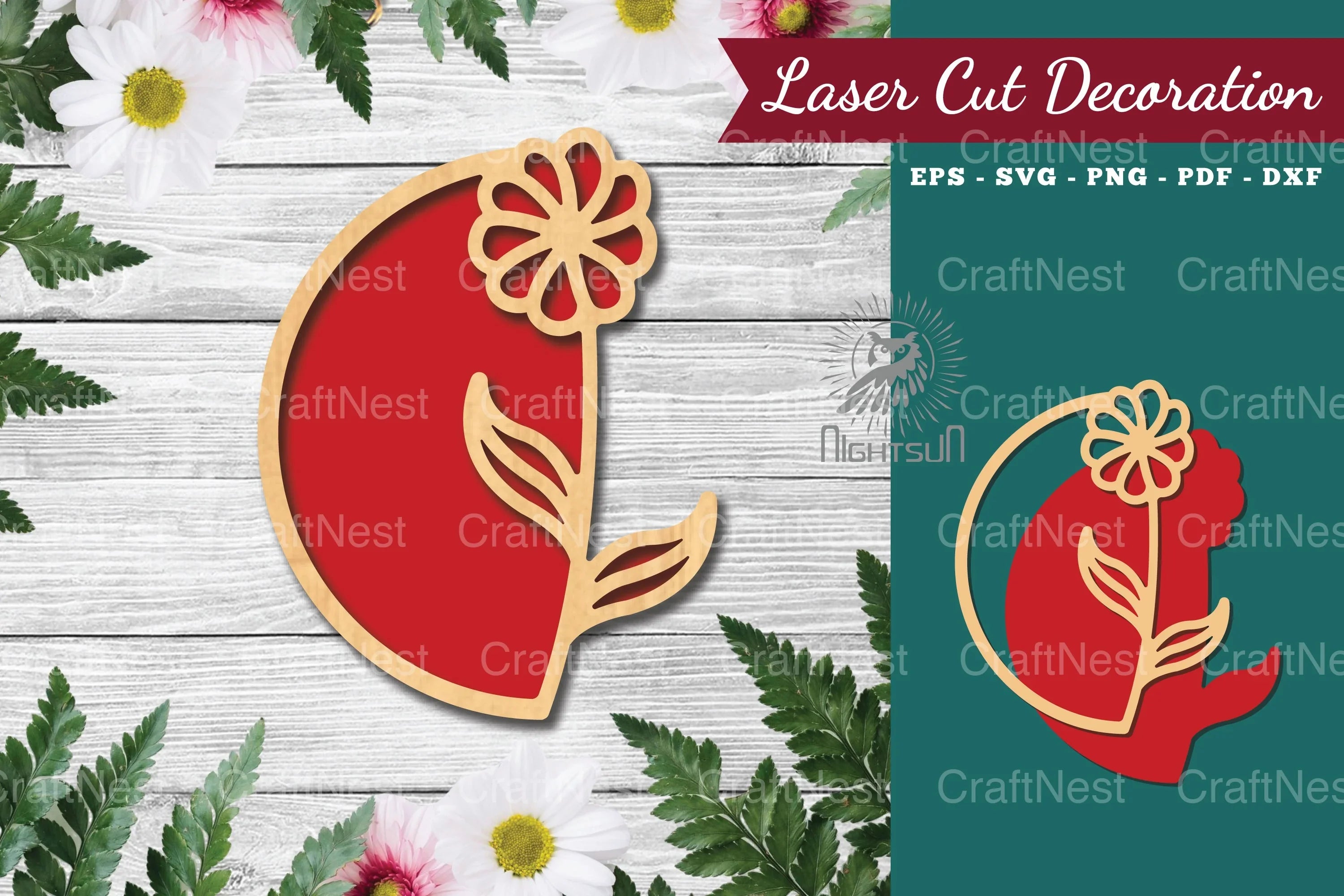 Flower Sign Laser Cut Decoration Bundle - CraftNest - Digital Crafting and Art