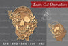 Flower Skull Laser Cut Decoration Clipart Bundle