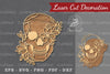 Flower Skull Laser Cut Decoration Clipart Bundle