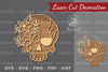 Flower Skull Laser Cut Decoration Clipart Bundle