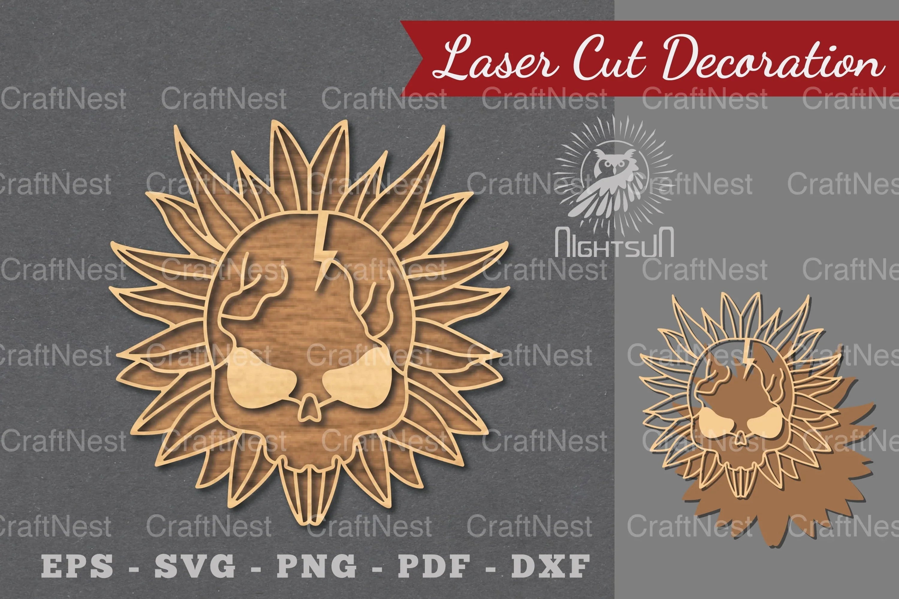 Flower Skull Laser Cut Decoration Clipart Bundle - CraftNest - Digital Crafting and Art