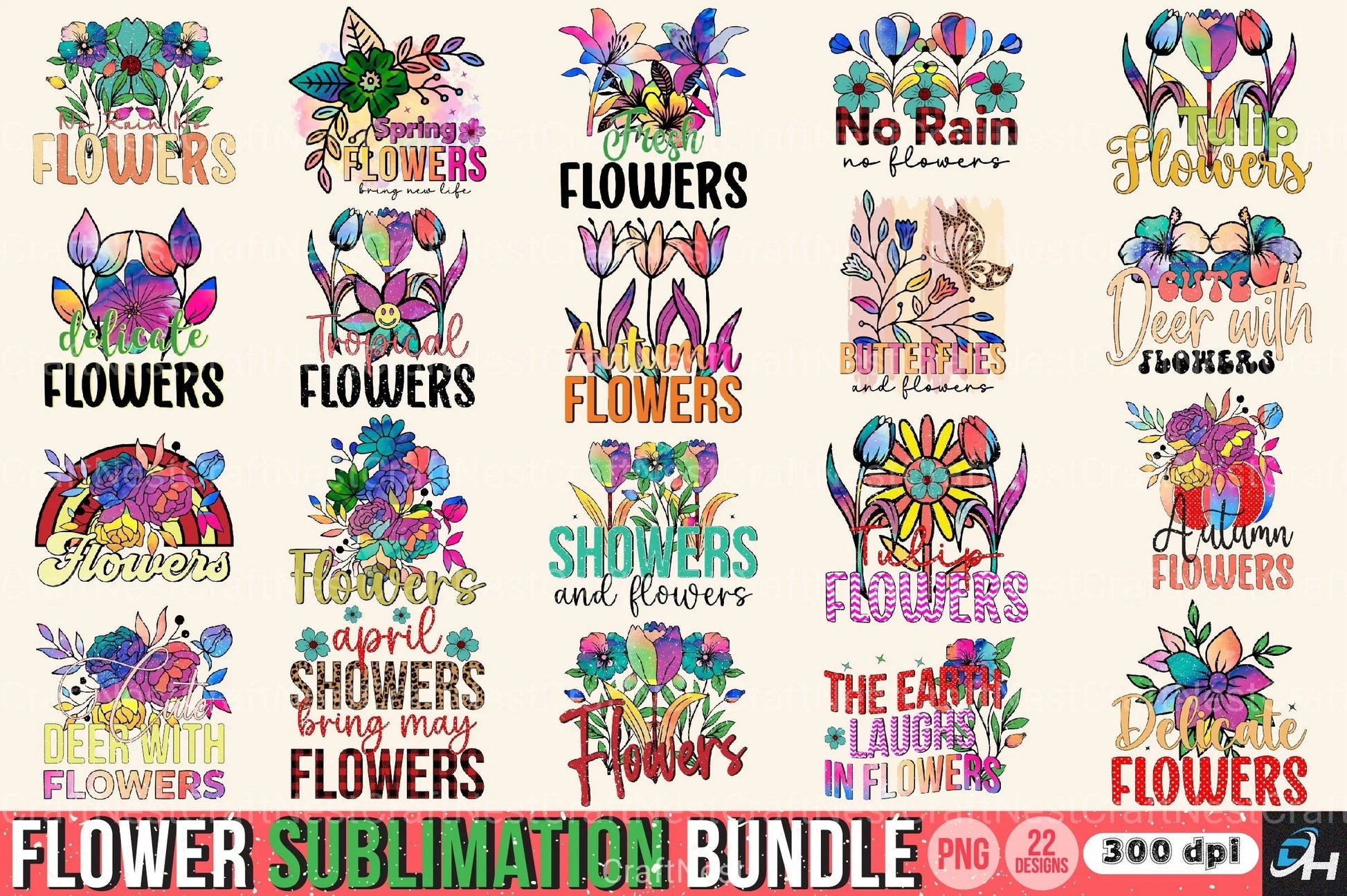 Flower Clipart Bundle 1 - CraftNest - Digital Crafting and Art