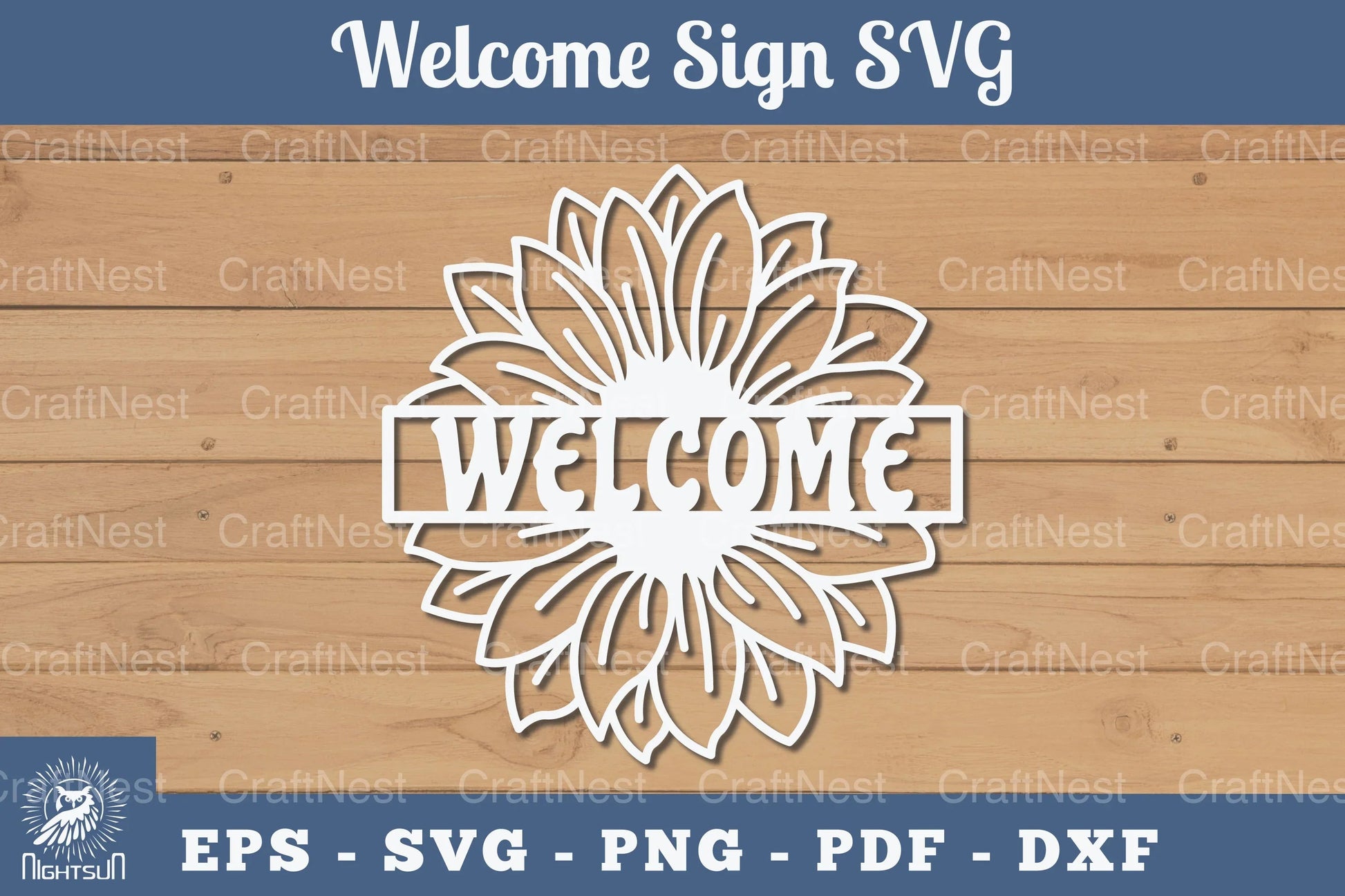 Flower Welcome Sign Papercut SVG Bundle - CraftNest - Digital Crafting and Art