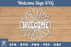 Flower Welcome Sign Papercut SVG Bundle - CraftNest - Digital Crafting and Art
