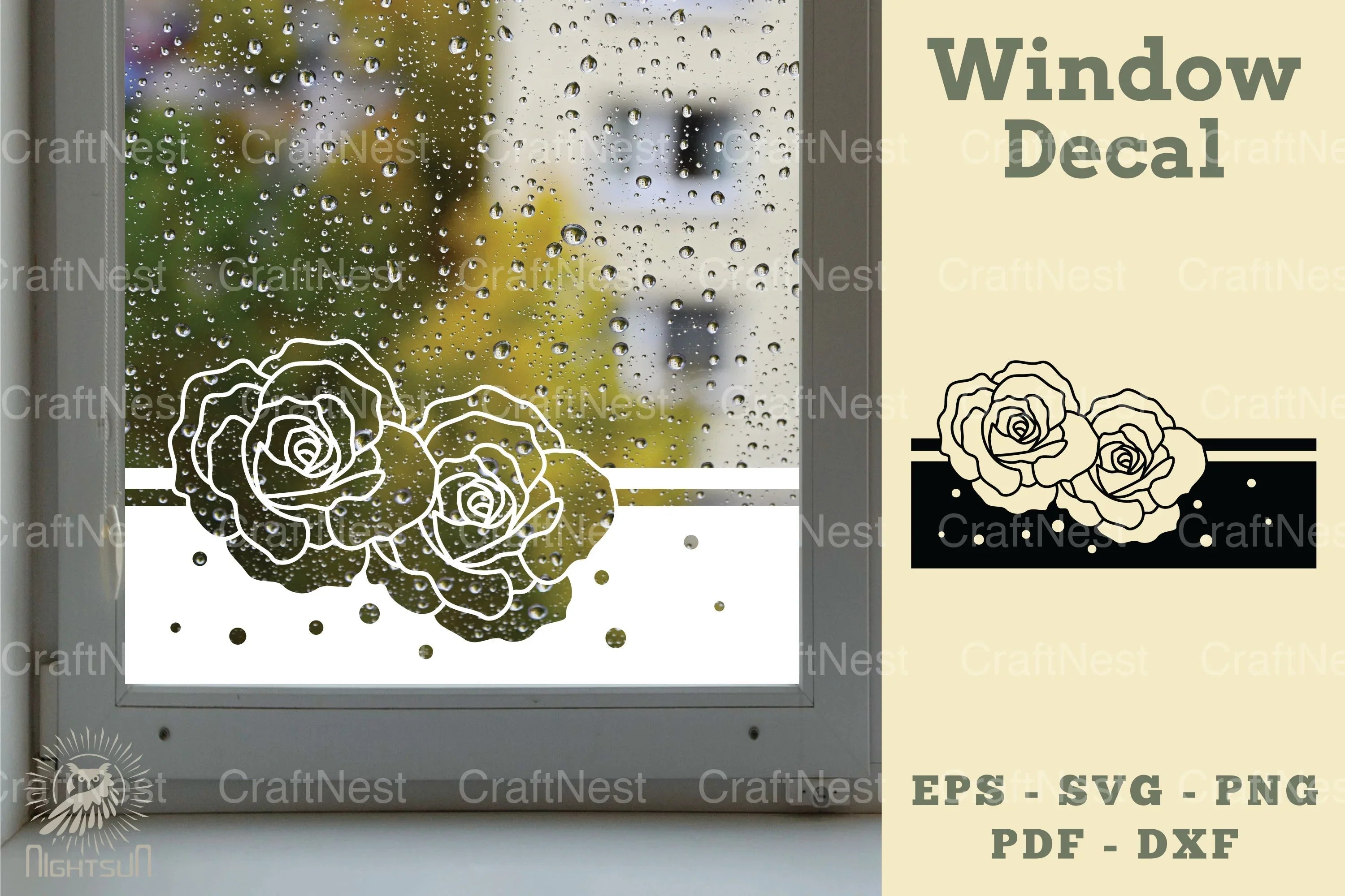 Flower Window Decal Clipart Bundle - CraftNest - Digital Crafting and Art
