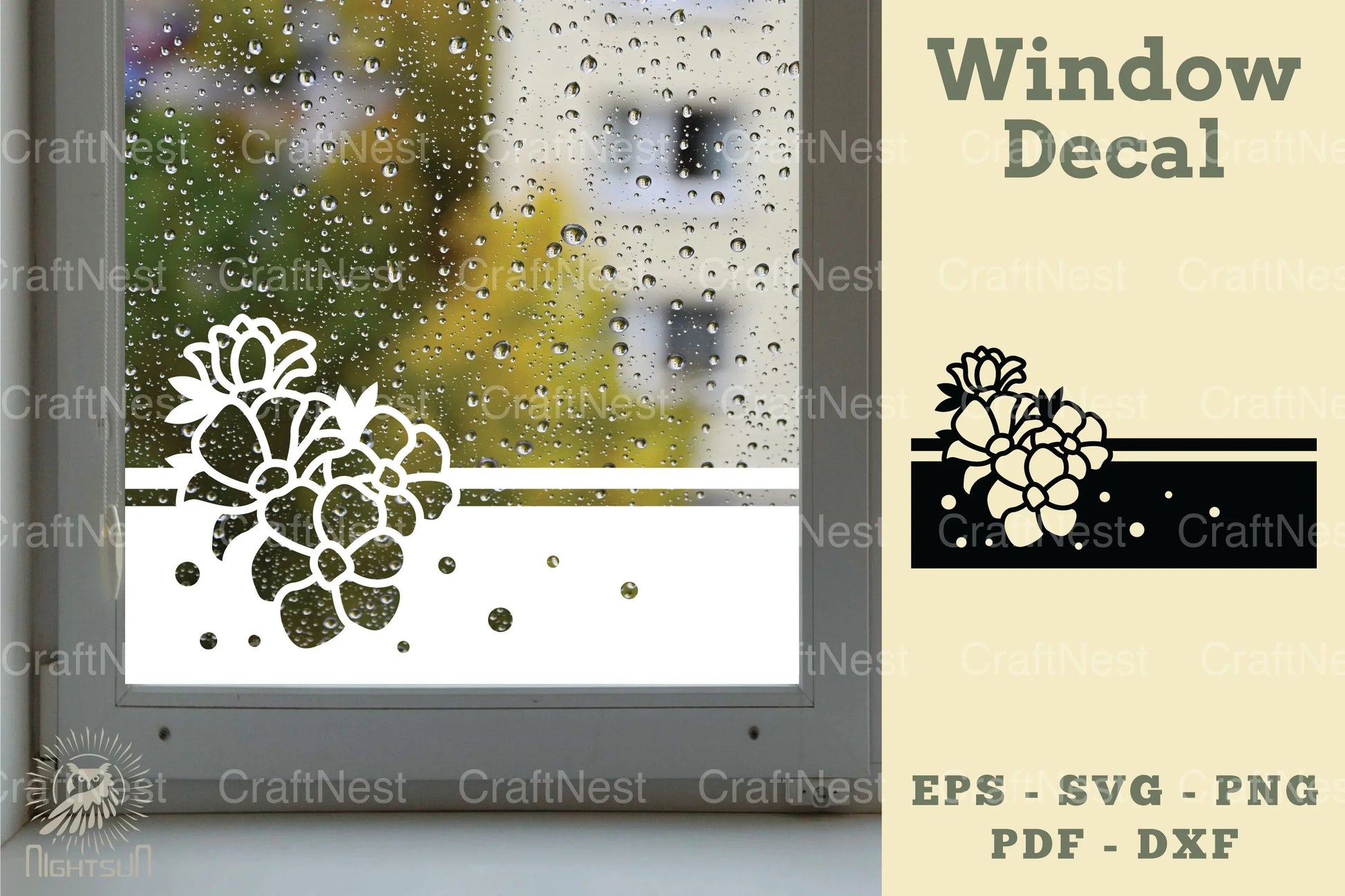 Flower Window Decal Clipart Bundle - CraftNest - Digital Crafting and Art