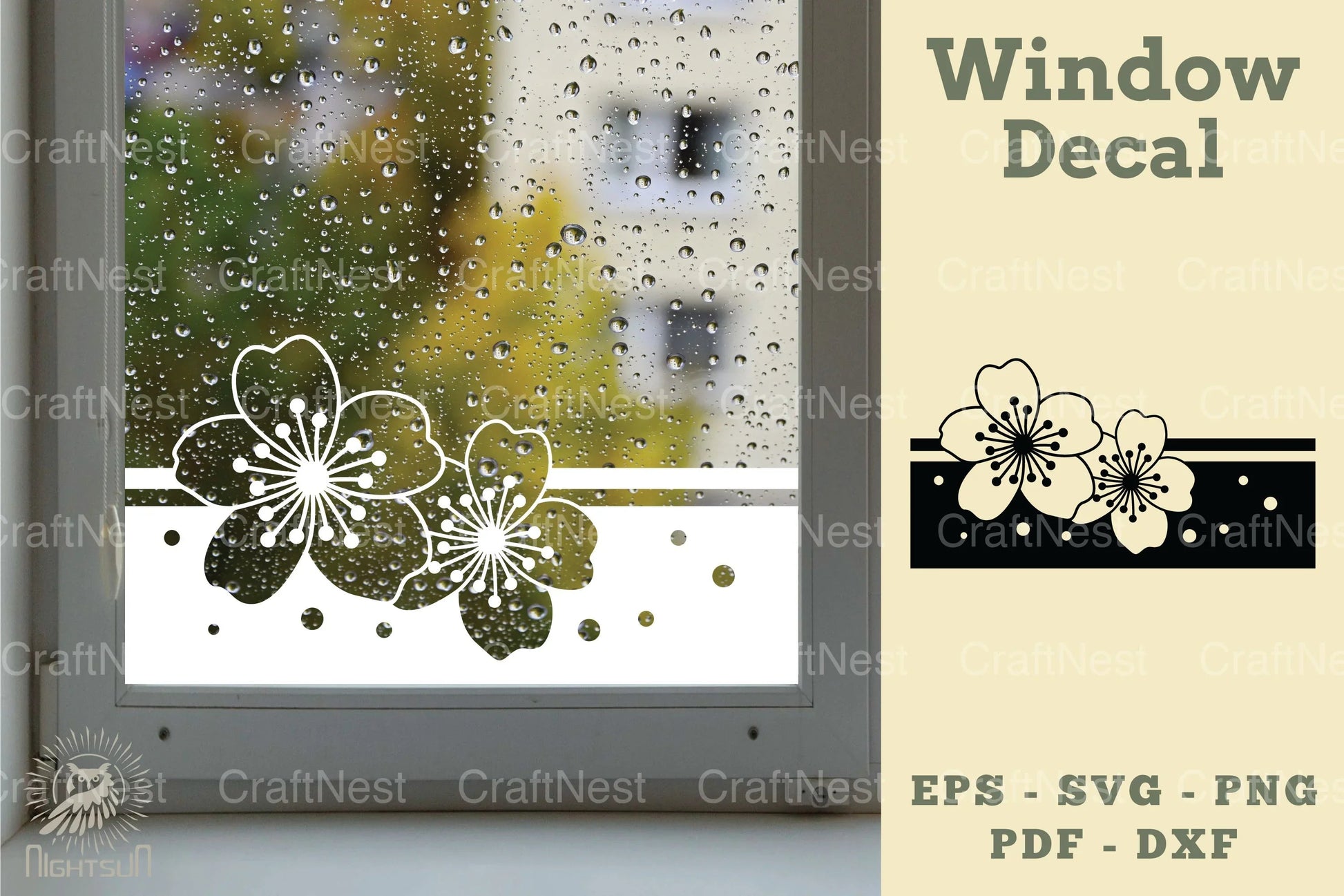 Flower Window Decal SVG Bundle - CraftNest - Digital Crafting and Art