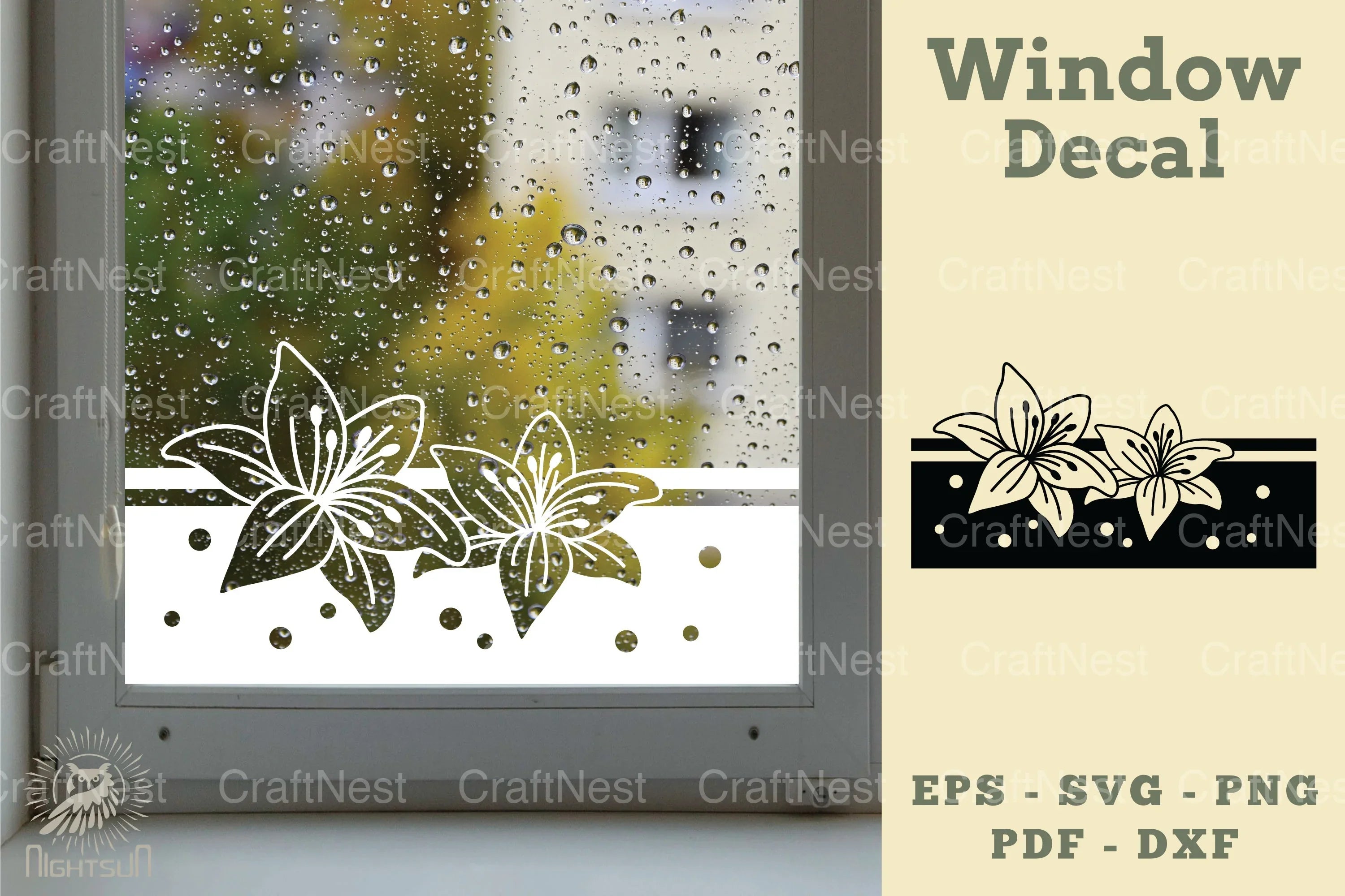 Flower Window Decal Clipart Bundle - CraftNest - Digital Crafting and Art