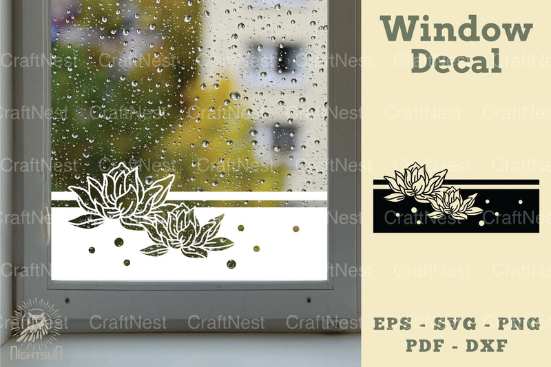 Flower Window Decal Clipart Bundle - CraftNest - Digital Crafting and Art
