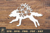 Flower Wolf Papercut Clipart Bundle