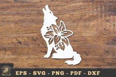 Flower Wolf Papercut SVG Bundle - CraftNest - Digital Crafting and Art