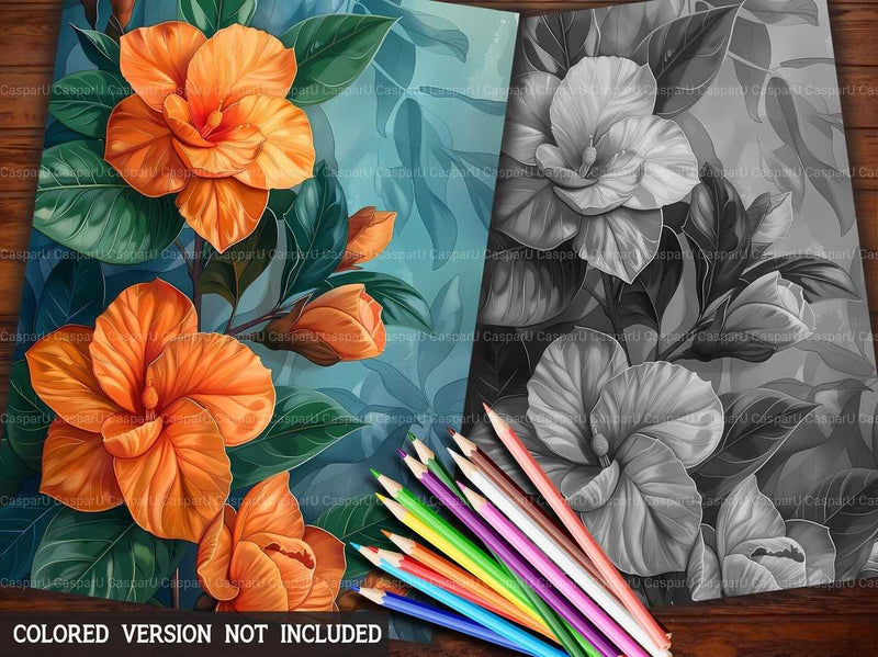 Flower Gardenias Coloring Books - CraftNest