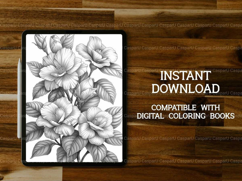 Flower Gardenias Coloring Books - CraftNest
