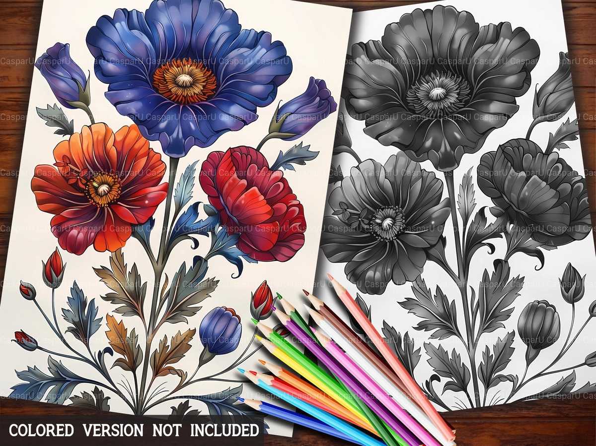 Flower Gothic Coloring Books - CraftNest