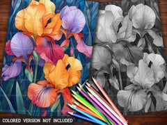 Flower Irises Coloring Books - CraftNest