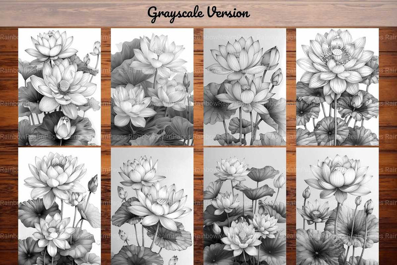 Flower Lotus Coloring Books - CraftNest