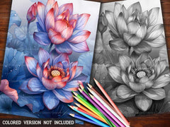 Flower Lotus Coloring Books - CraftNest