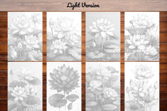 Flower Lotus Coloring Books - CraftNest