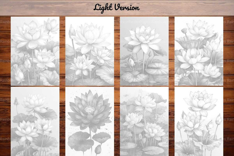 Flower Lotus Coloring Books - CraftNest