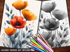 Flower Minimalist Coloring Books - CraftNest