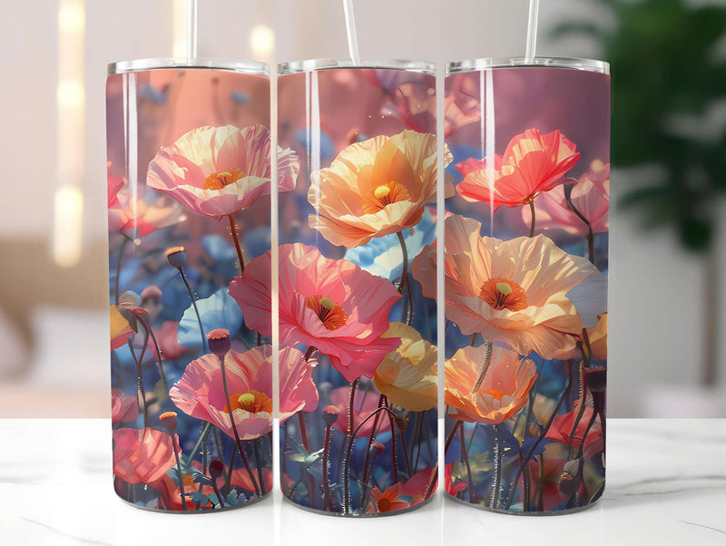 Flower Summer 3 Tumbler Wrap - CraftNest - Digital Crafting and Art