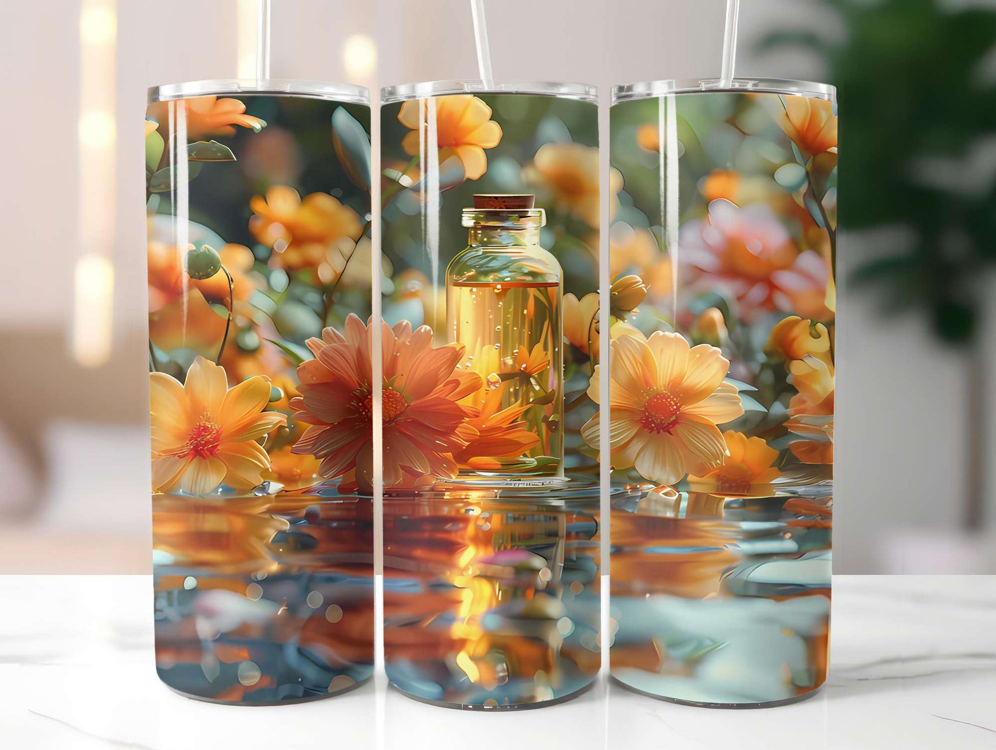 Flower Summer 3 Tumbler Wrap - CraftNest - Digital Crafting and Art