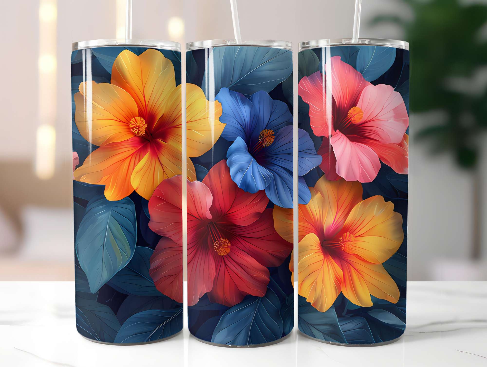 Flower Summer 3 Tumbler Wrap - CraftNest - Digital Crafting and Art