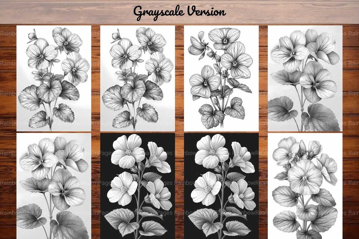 Flower Violets Coloring Books - CraftNest