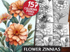 Flower Zinnias Coloring Books