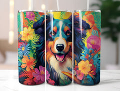 Flower Dogs Tumbler Wrap - CraftNest