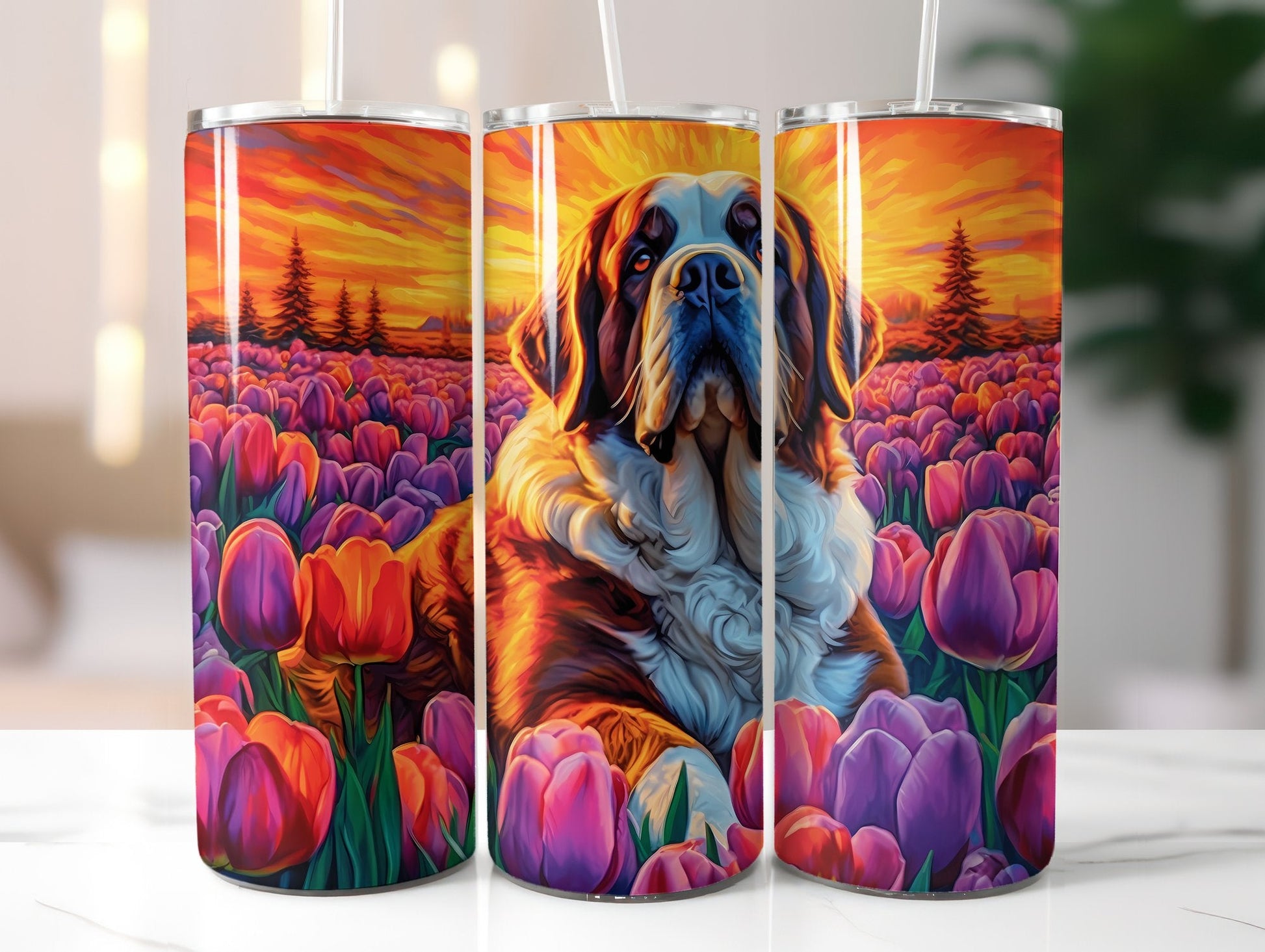 Flower Dogs Tumbler Wrap - CraftNest