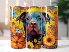 Flower Dogs Tumbler Wrap - CraftNest