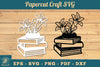 Flower and Book Papercut SVG Bundle