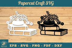 Flower and Book Papercut SVG Bundle - CraftNest - Digital Crafting and Art