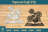 Flower and Book Papercut SVG Bundle