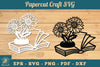 Flower and Book Papercut SVG Bundle