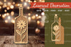 Flower in Bottle Laser Cut Decoration Clipart