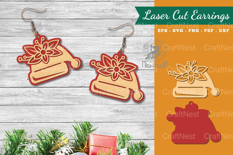 Flowers Beanie Laser Cut Earrings Clipart Bundle - CraftNest - Digital Crafting and Art