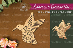 Floral Bird Laser Cut Decoration Clipart Bundle - CraftNest - Digital Crafting and Art