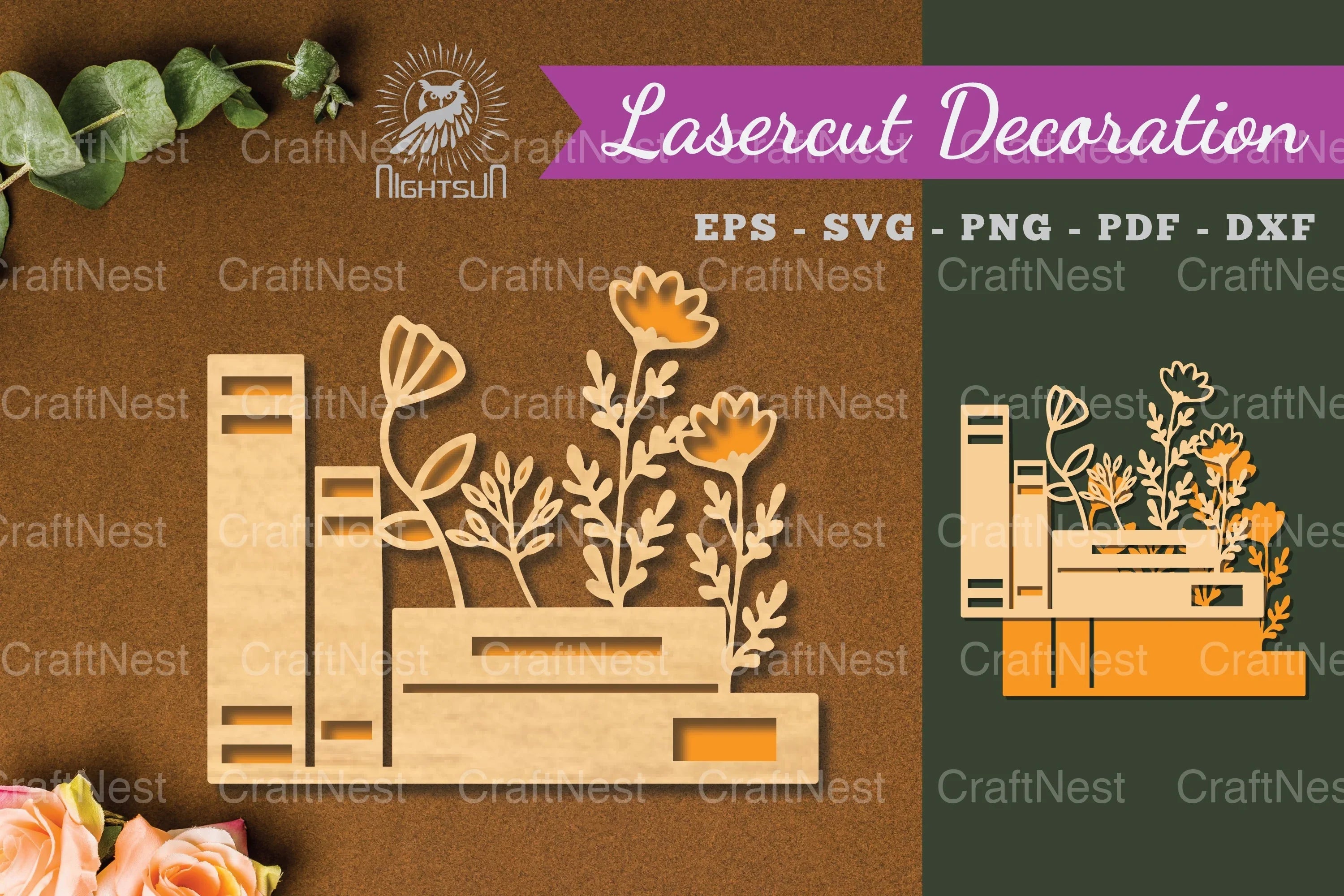 Laser Cut Flower Decoration Book Bundle - CraftNest - Digital Crafting and Art