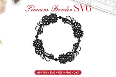Flowers Border SVG Bundle - CraftNest - Digital Crafting and Art
