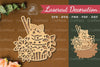 Flowers Cake Laser Cut Decoration Clipart Bundle