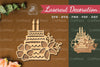 Flowers Cake Laser Cut Decoration Clipart Bundle