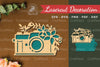 Flowers Camera Laser Cut Decoration Clipart Bundle